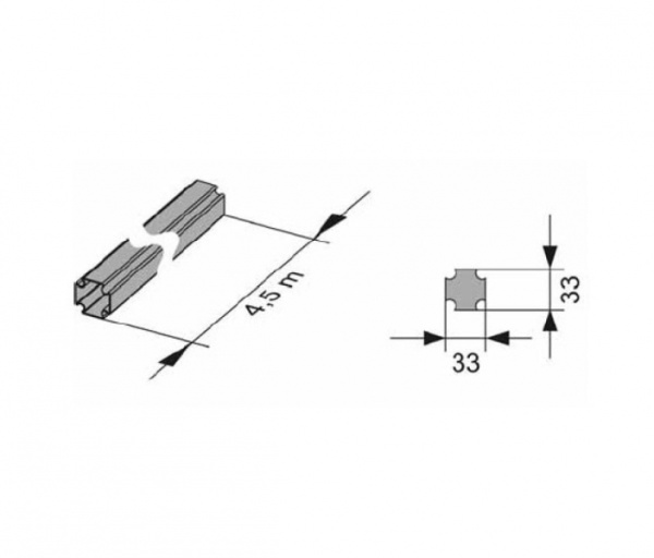 Профиль силовой Tece 9000000