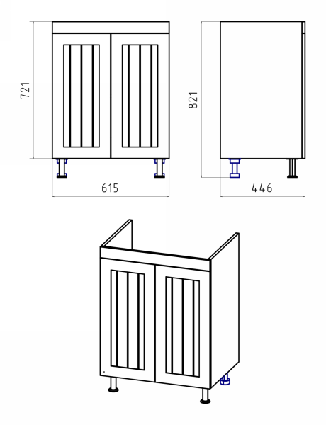 Тумба под раковину Misty Спарта 65 П-Спа-06065-01-01