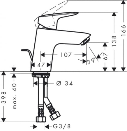Смеситель для раковины HANSGROHE Logis 71070000