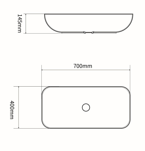 Раковина накладная (70х40) SantiLine SL-1032
