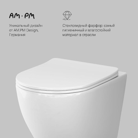 Комплект унитаза с инсталляцией Am.Pm Like Aquaspin IS110301.801900 с сиденьем микролифт, кнопка белый глянец
