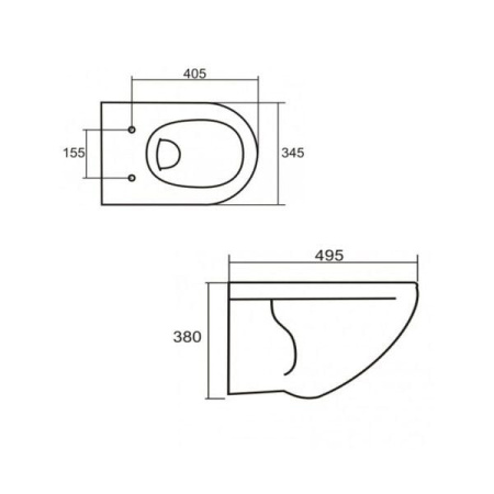 Унитаз подвесной Sanita Standart Comfort STNSAWH0104