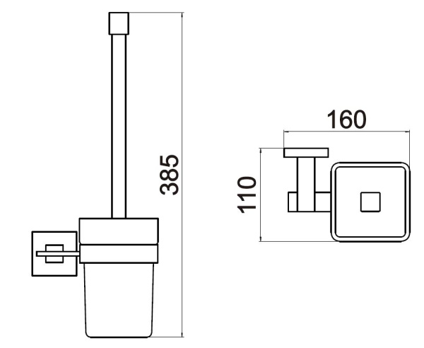 Настенный ершик Savol 65с S-06594C
