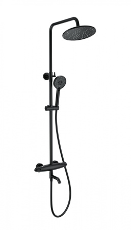 Душевая система с термостатом WONZON & WOGHAND CAPSULE, черный матовый WW-B3031-A1-MB