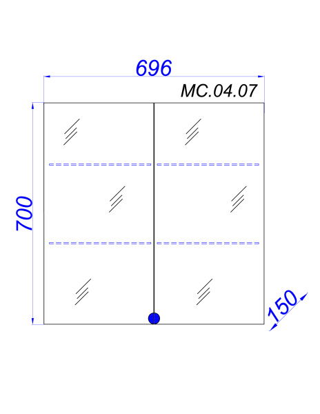 Зеркальный шкаф Aqwella МС 70 МС.04.07