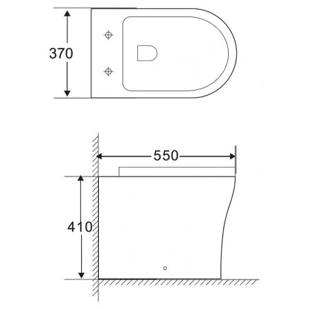 Унитаз приставной BelBagno Ancona BB1224CBR-P