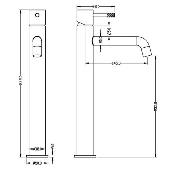 Смеситель для раковины Boheme Uno 462-SGM