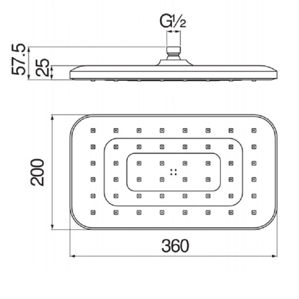 Верхний душ Nobili AD139/128CR
