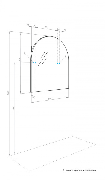Зеркало шкаф Aquaton Санта-Барбара 80, 1A286502CB820