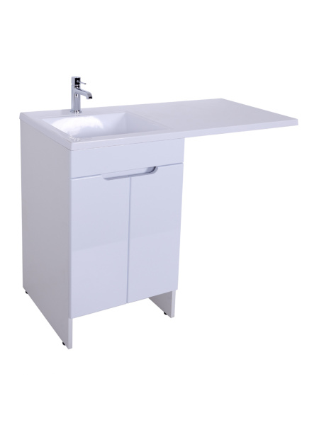 Тумба напольная с левой раковиной под стиральную машину Orange Kandy OPKD-120TUW+RAL белый