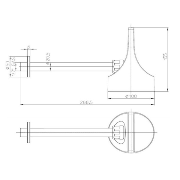 Верхний душ BOSSINI Apice HH1000.030