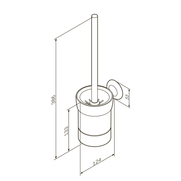 Стойка с туалетной щеткой, универсальная Am.Pm Like A8033400 Стойка с туалетной щеткой, универсальная Am.Pm Like A8033400