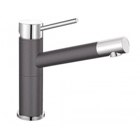 Смеситель Blanco Alta Compact Silgranit (темная скала/хром) 518810