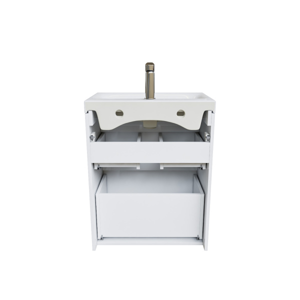 Тумба с умывальником IDDIS напольная с ящиками, белая, 50 см, Zodiac. Подходит ум. 3505000i28 (ZOD5CBFi95K)