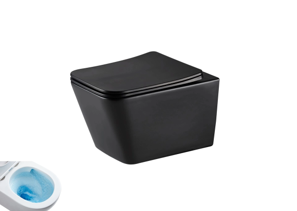 Подвесной унитаз безободковый Gid Tr2143TF-BM