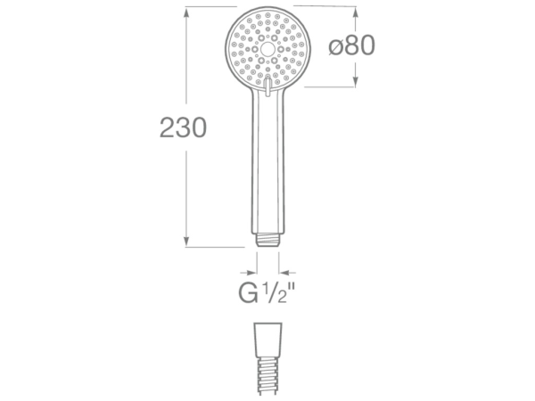 Ручной душ Roca Stella 80/3F 5B1103C00
