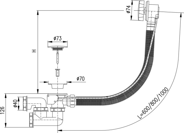 Слив-перелив для ванны Rav Slezak MD0471/80