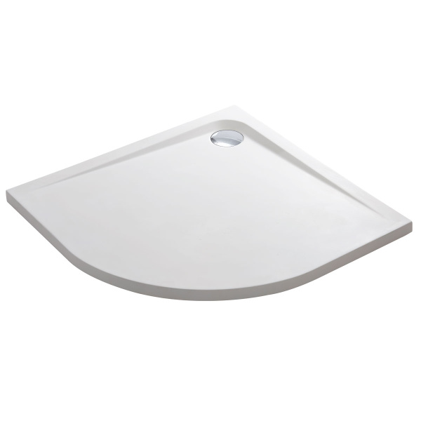 Душевой поддон из искусственного камня (90х90) Vincea VST-2SQ9090MW,  белый матовый