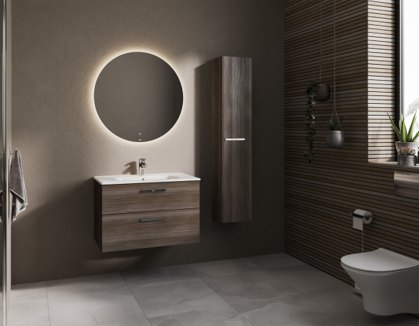 Тумба под раковину Roca Victoria 80 городской дуб 2 ящика A857470402