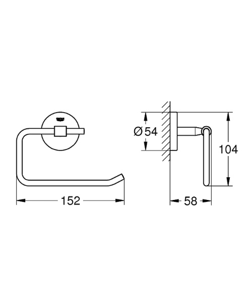 Держатель бумаги Grohe Bau Cosmopolitan 40457 000 (40457000) Держатель бумаги Grohe Bau Cosmopolitan 40457 000 (40457000)