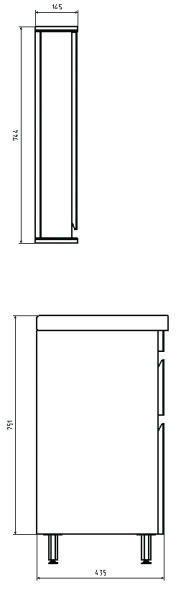 Зеркальный шкаф (60х74)   ASB-Mebel  Марко 60 10716