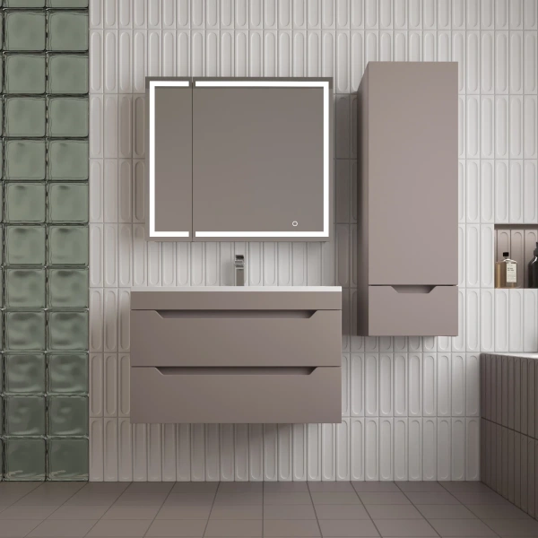 Тумба подвесная  без раковины 80 см Style Line Остин ЛС-00002406 тауп матовый