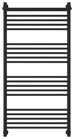 Полотенцесушитель Водяной Сунержа Богема с полкой + (120х60) Матовый Черный 31-0223-1260