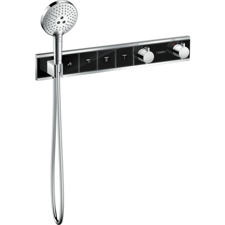 Термостат для душа на 4 потребителя Hansgrohe RainSelect 15357600 черный/хром