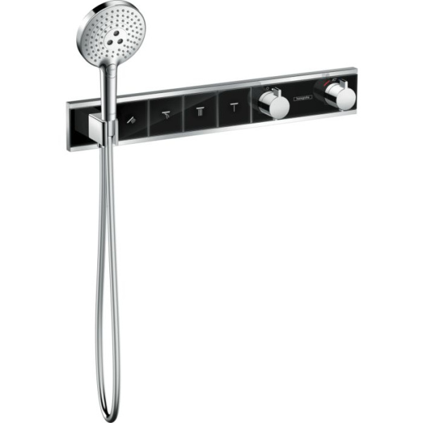 Термостат для душа на 4 потребителя Hansgrohe RainSelect 15357600 черный/хром