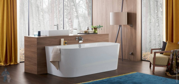 Ванна квариловая Villeroy & Boch OBERON 2.0 (1800х800х460) с ножками, белая UBQ180OBR9CD00V-01