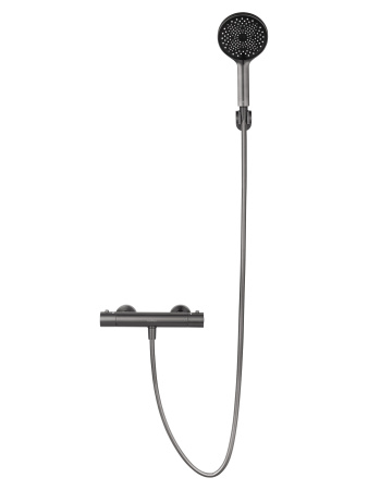 Смеситель для душа с термостатом WONZON & WOGHAND INN 3, темный графит WW-B2065-A-BGG