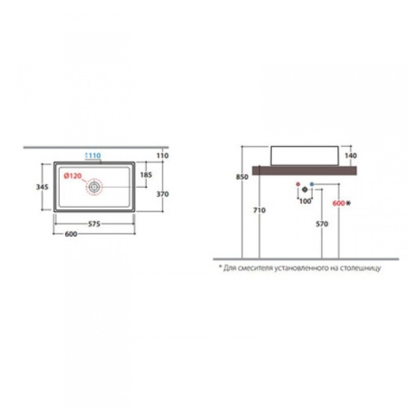 Раковина Globo Forty3 FO062.BI*0