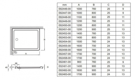 Акриловый поддон Jacob Delafon Flight E62458-F-00
