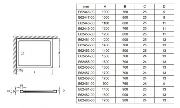 Акриловый поддон Jacob Delafon Flight E62458-F-00