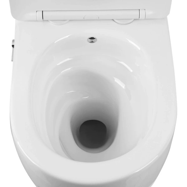 Унитаз с функцией биде ABBER Bequem AC1104TNS подвесной белый, безободковый