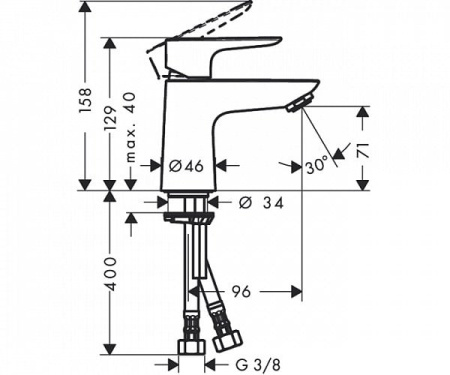 Смеситель для раковины Hansgrohe Talis E 71704000