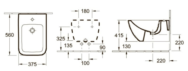 Биде подвесное Villeroy&Boch Legato 54620001