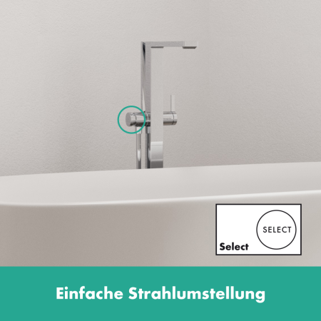 Смеситель для ванны напольный Hansgrohe Tecturis E 73445000 хром