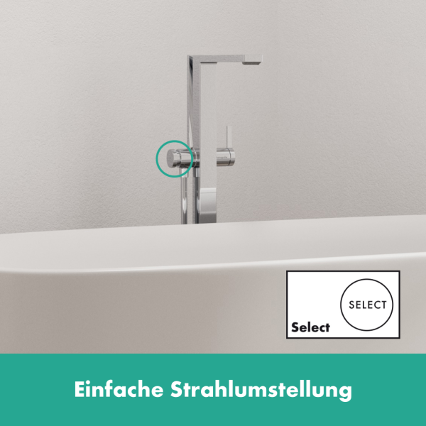 Смеситель для ванны напольный Hansgrohe Tecturis E 73445000 хром
