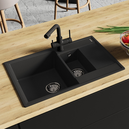 Кухонная мойка Lemark RAMZA 760  антрацит  9910037