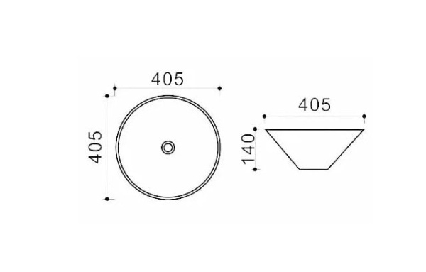 Раковина накладная (40,5х40,5) Melana T4006-B6+B3-806