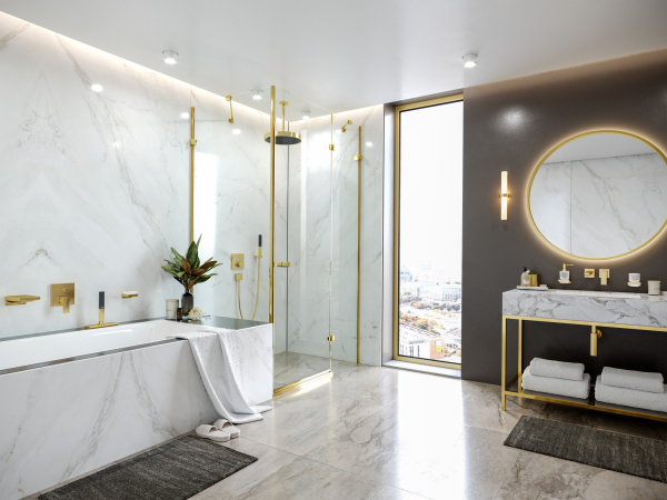Смеситель для раковины встраиваемый Hansgrohe Metropol 32526990 полированное золото