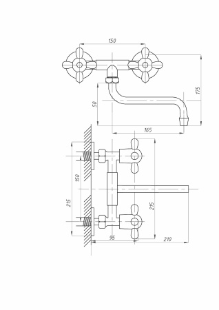 Смеситель для кухни ПСМ-Профсан СТАНДАРТ-Б ПСМ PSM-108-99