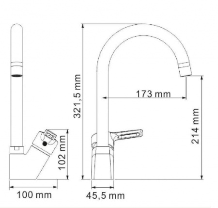 Смеситель для кухни  WasserKRAFT Ruhr 24407