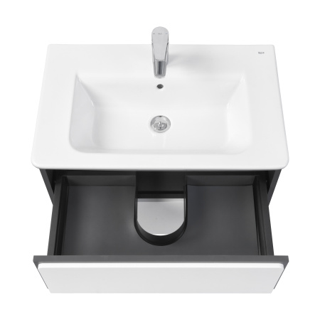 Тумба под раковину Roca Ronda 70 белый глянец/антрацит ZRU9302964