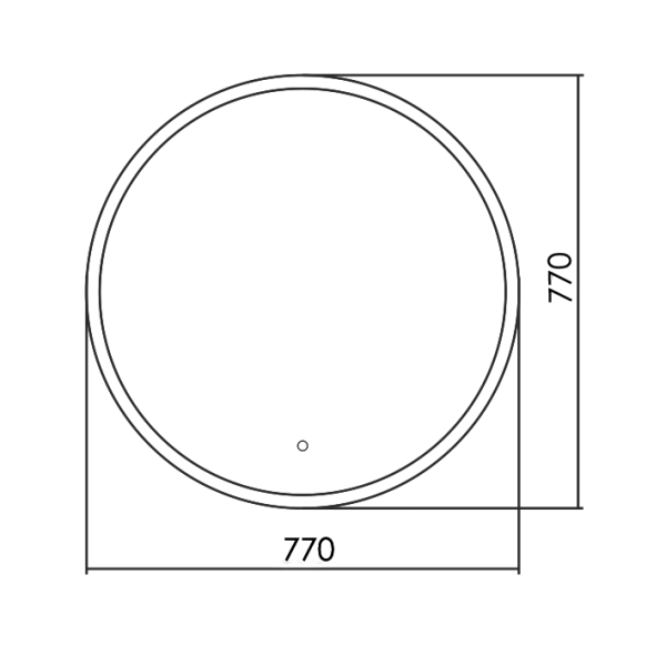 Зеркало (77х77) Silver Mirrors  Perla neo-RGB LED-00002610