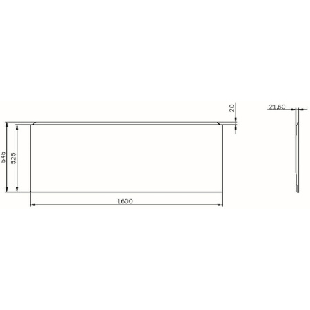 Фронтальная панель для ванны AM.PM X-Joy 160 W94A-160-070W-P