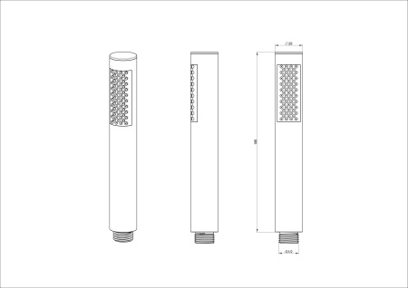 Лейка для душа WONZON & WOGHAND, черный матовый WW-88SC04-MB