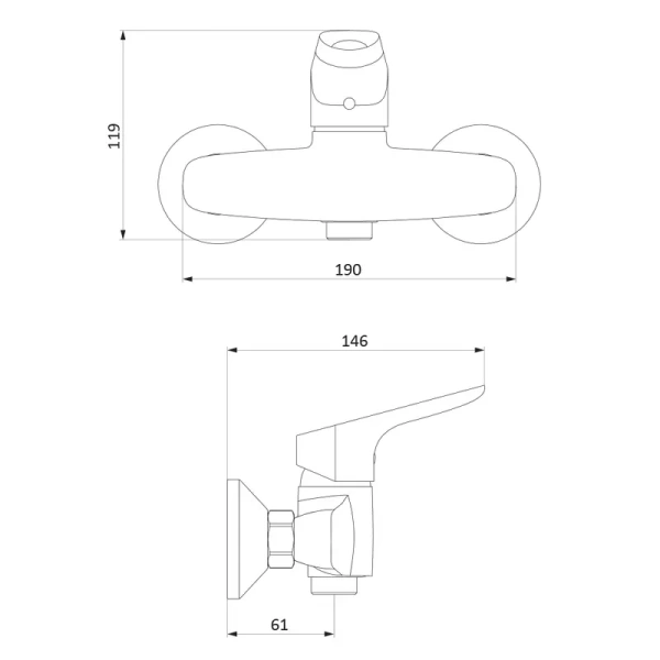 Смеситель для душа Damixa Jupiter 772000001 Смеситель для душа Damixa Jupiter 772000001