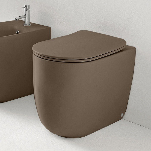 Крышка-сиденье для унитаза Kerasan Nolita 539188 Slim микролифт, коричневый матовый